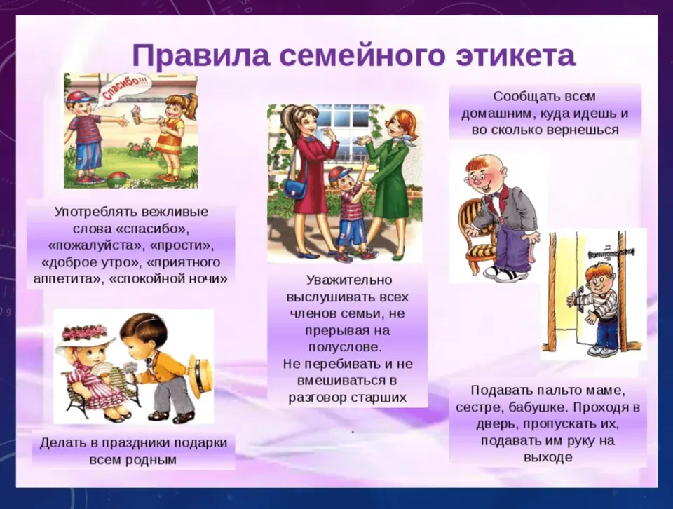 Правила этикета для детей