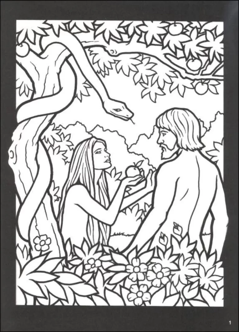 Рисунок по сюжету из библии адам и ева