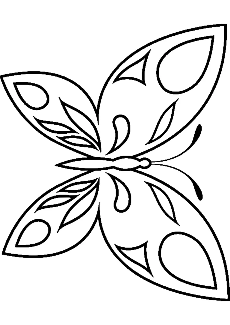 Бабочка раскраска