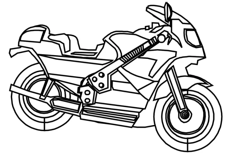 Мотоцикл для раскрашивания