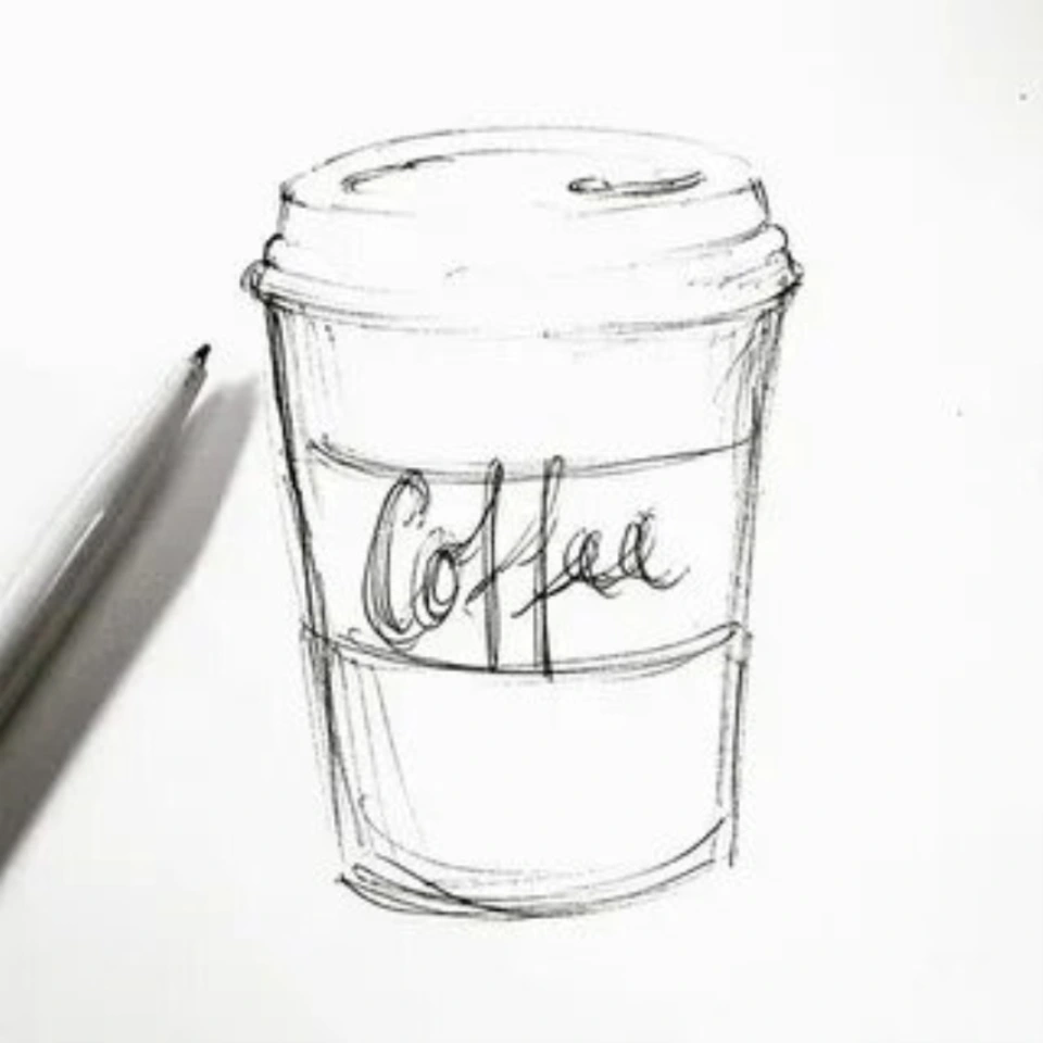 Рисунок стакан кофе