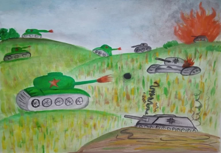 Курская Битва: Рисунок Карандашом В Ярких Деталях