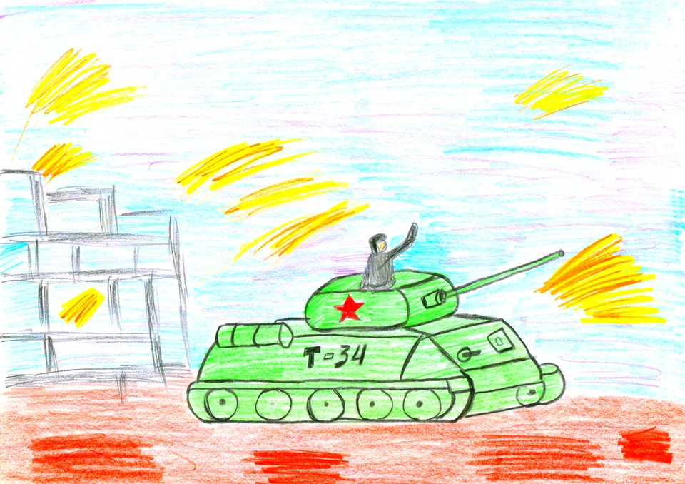 Танк рисунки детей