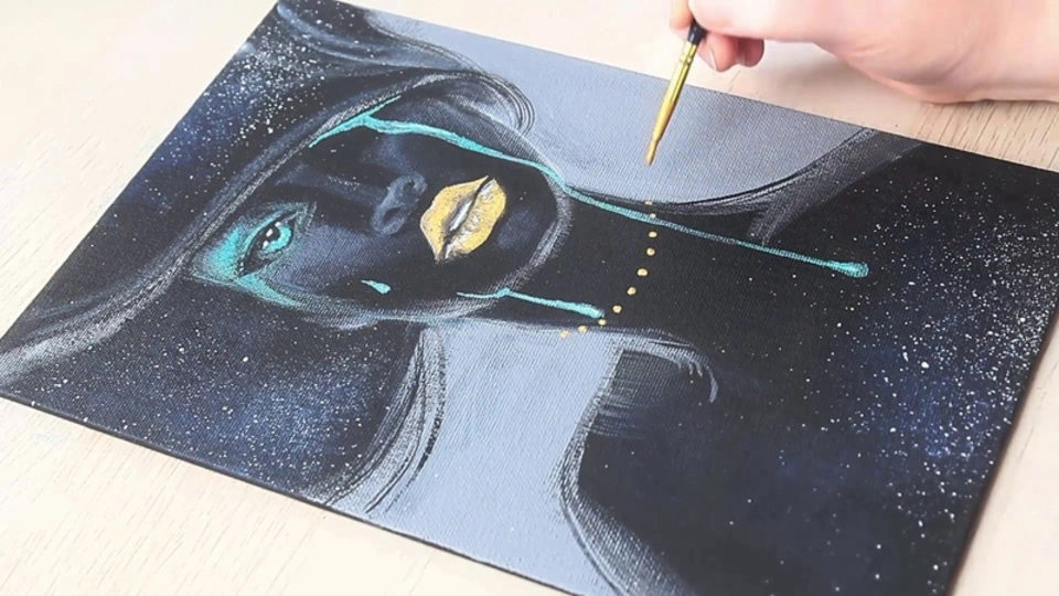 Рисунки на черном холсте