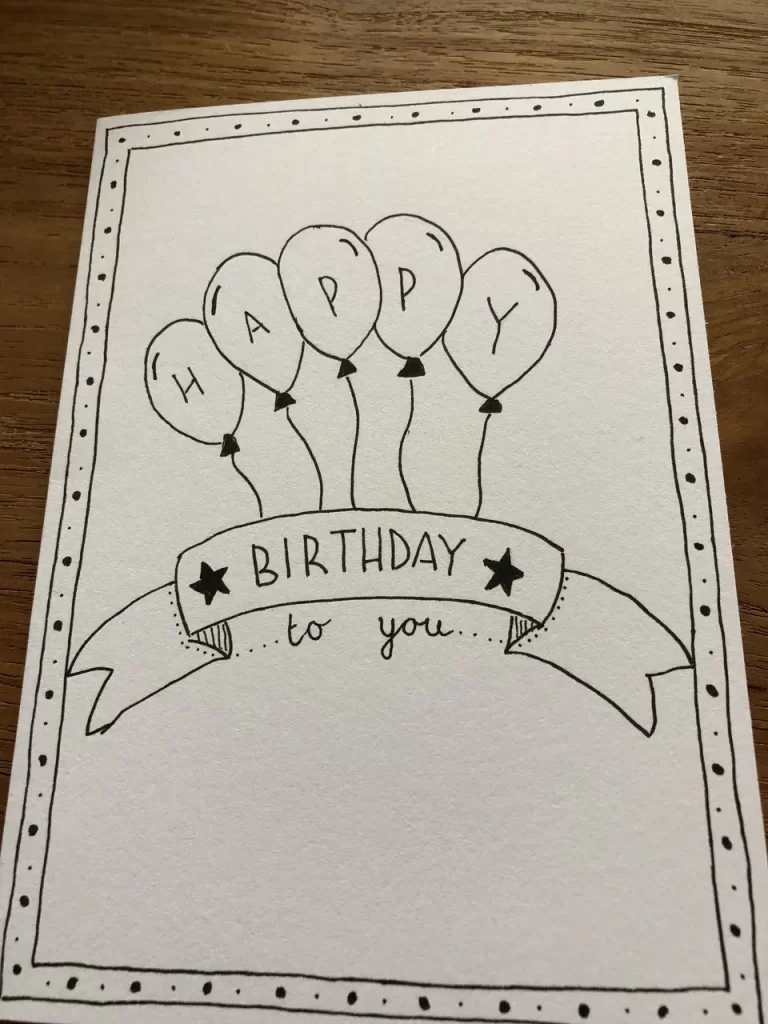 Идеи для открыток на день рождения рисунок