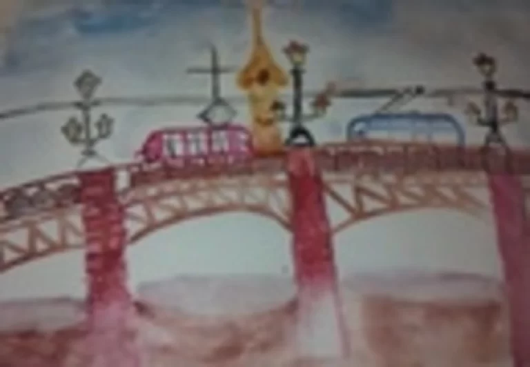Октябрьский мост череповец рисунок