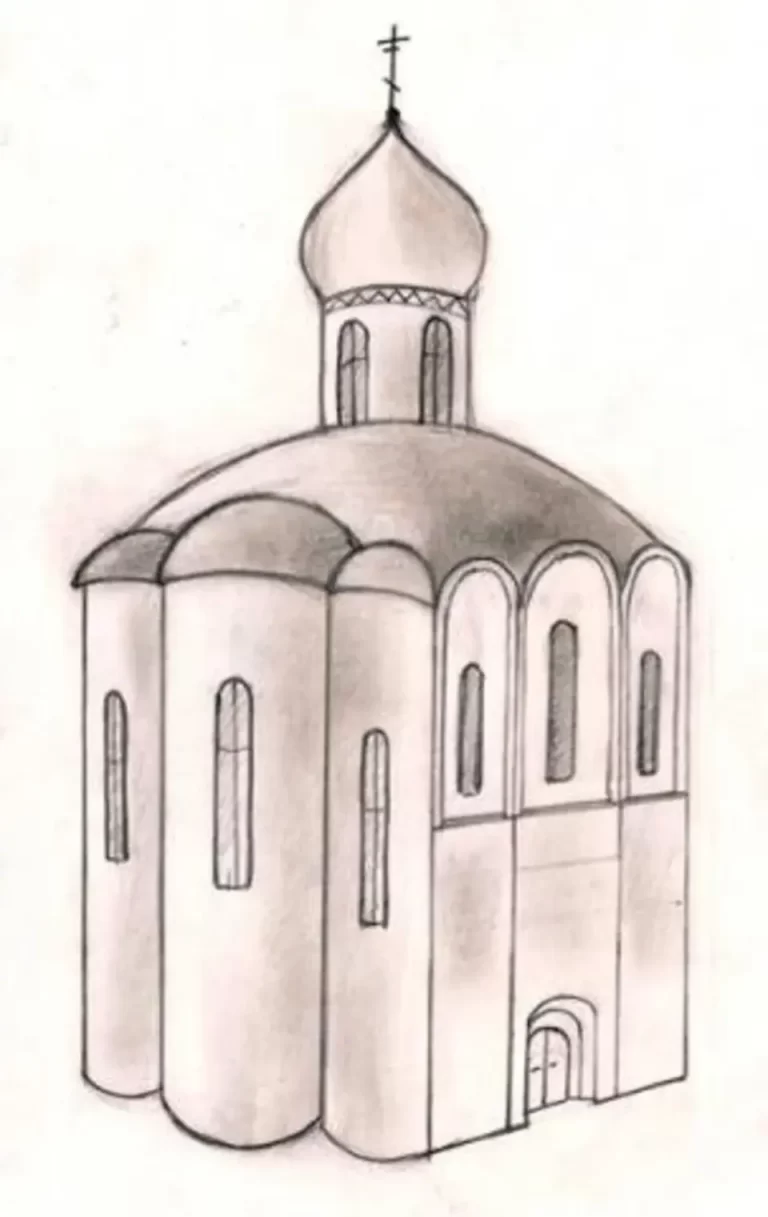 Искусство На Холсте: Нарисуйте Карандашом Величественный Храм