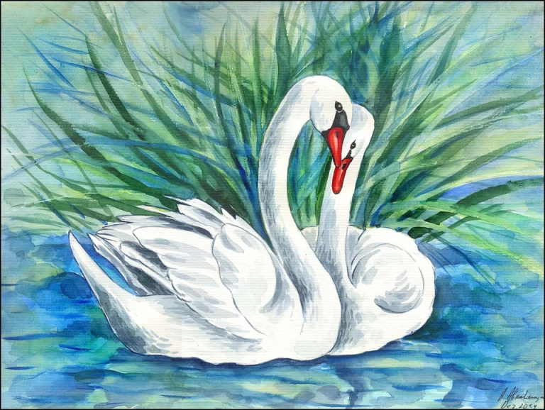 Рисование По Точкам: Бесплатный Рисунок Лебедя – Фото И Печать