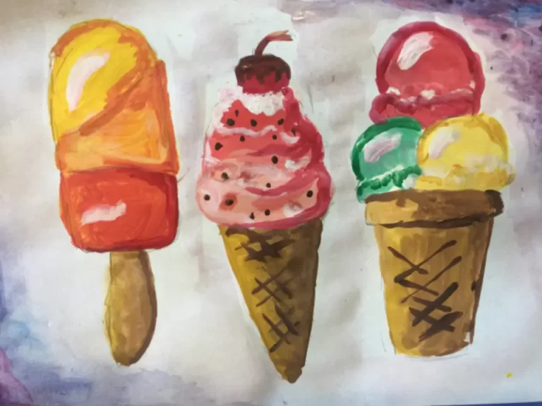Мороженое детский рисунок