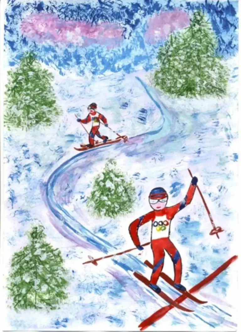 Зимний Спорт В Живописи: Красивые Рисунки И Иллюстрации