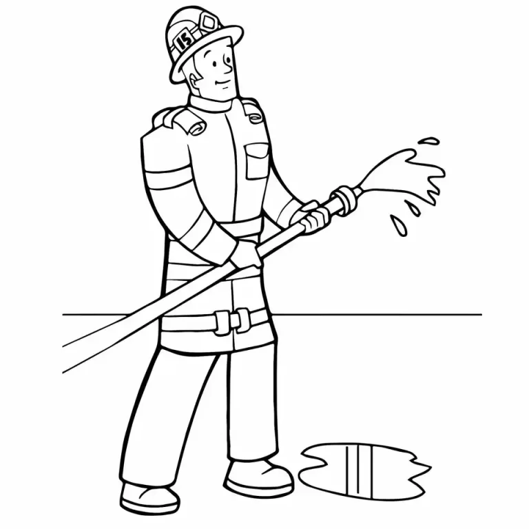 Иллюстрация Профессии: Рисунок Пожарного 1 Класса
