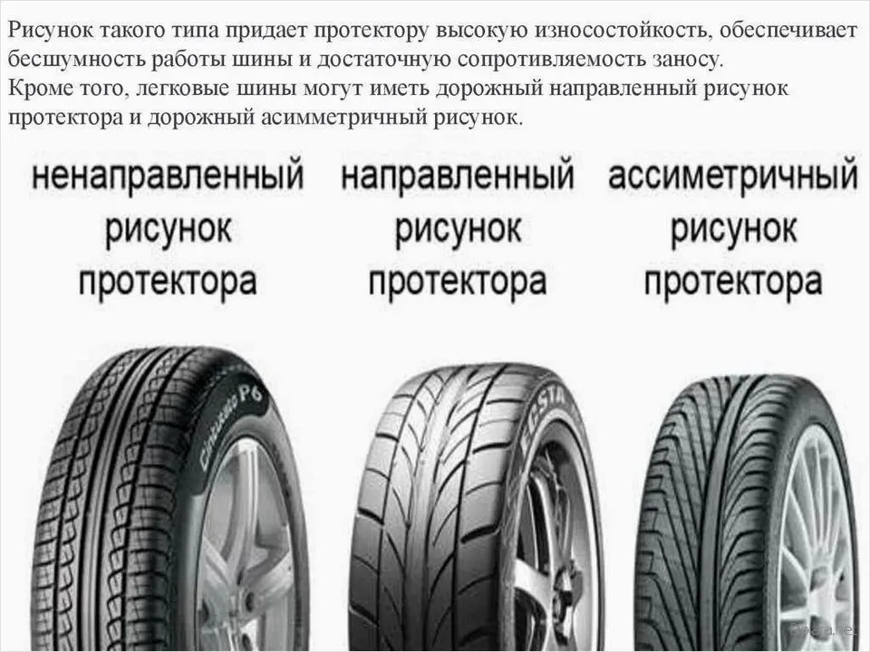 Асимметричный ненаправленный рисунок протектора