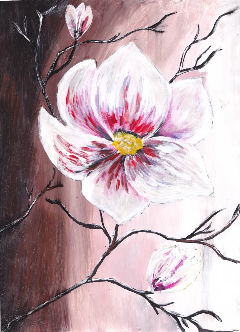 Рисунки цветов гуашью