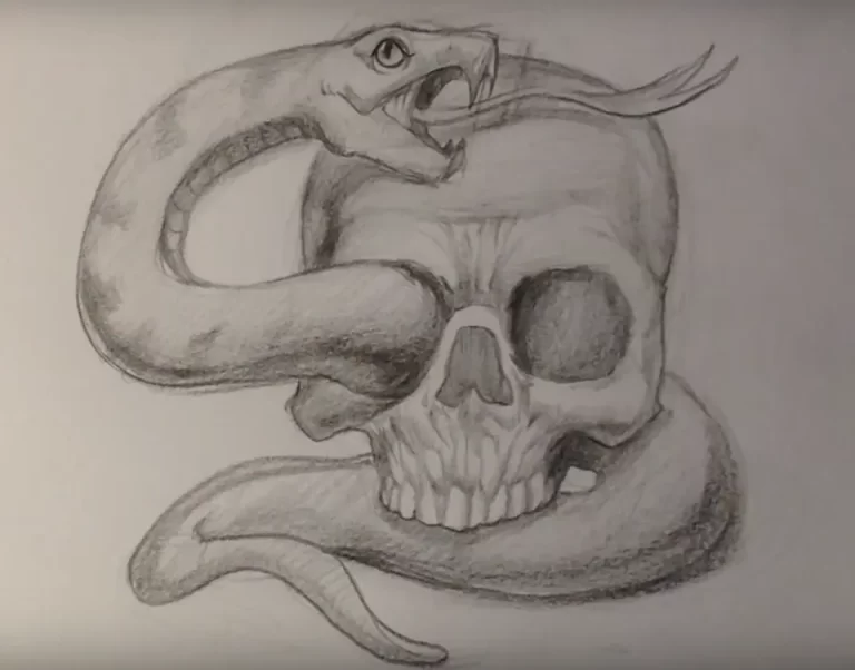 Рисунки карандашом черепа