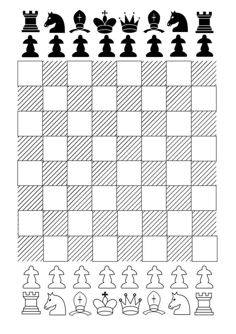 Изысканный Шахматный Рисунок На Красочной Доске С Фигурами