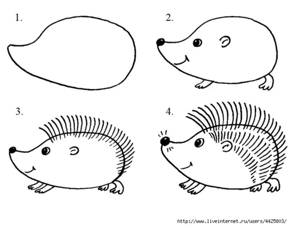 Рисуем ежика