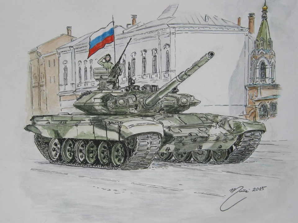 Танк россии рисунок