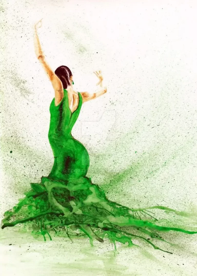 Искусство В Движении: Девушка Танцует Свой Рисунок С Невероятной Грацией