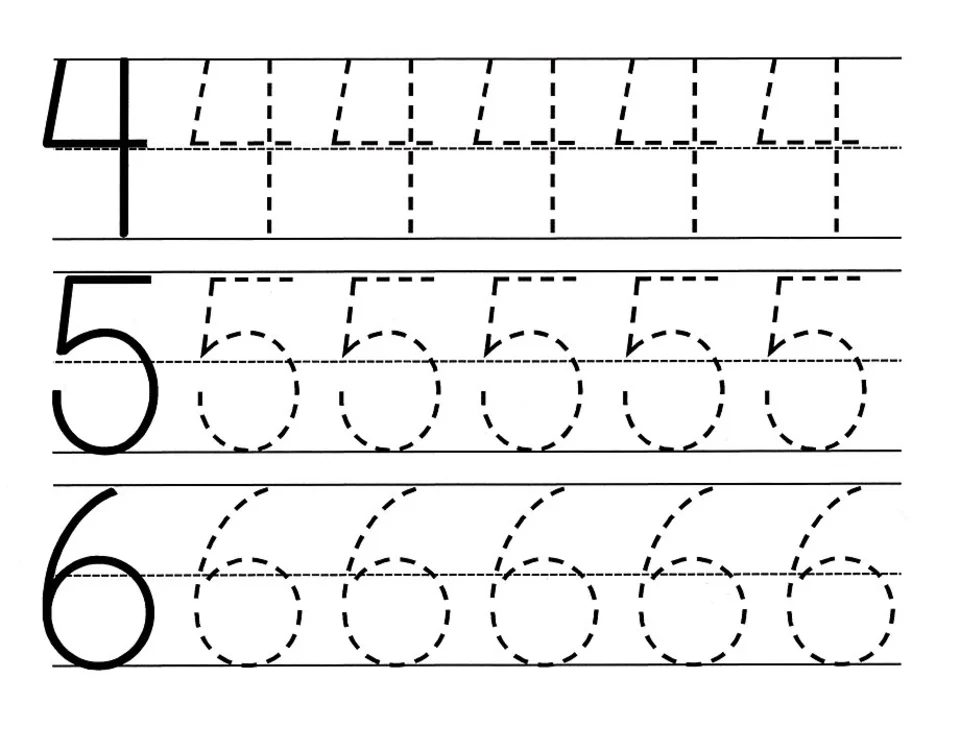 Прописи цифры для дошкольников 5-6