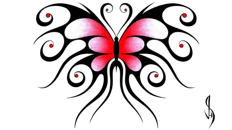 Легкий рисунок бабочки