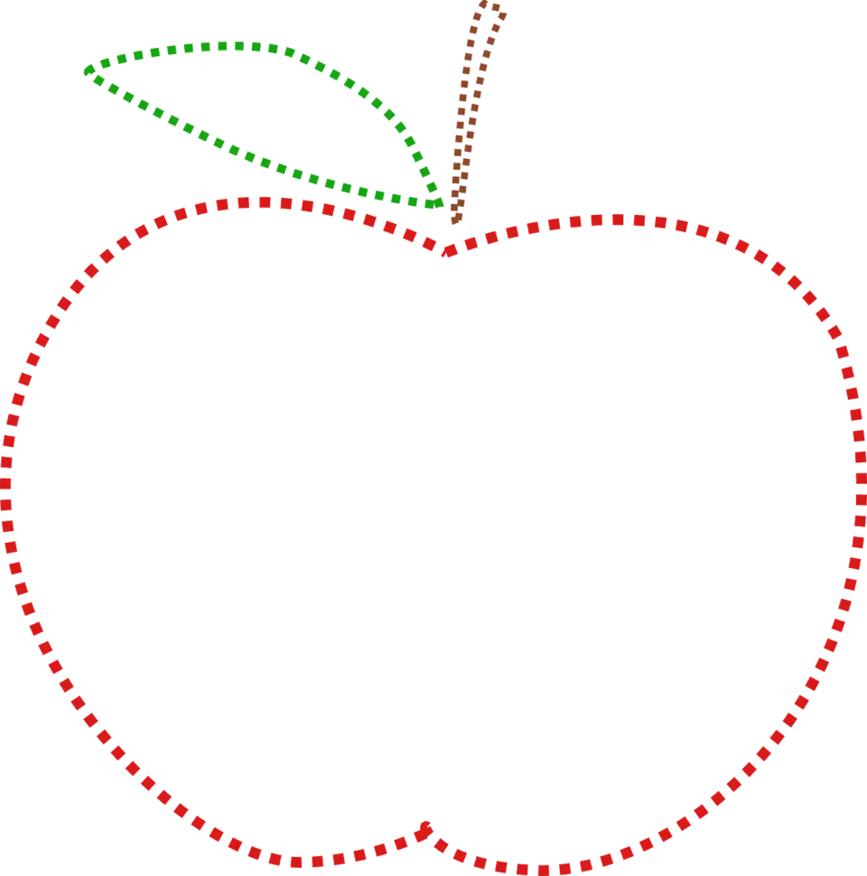 Яблоко пунктиром