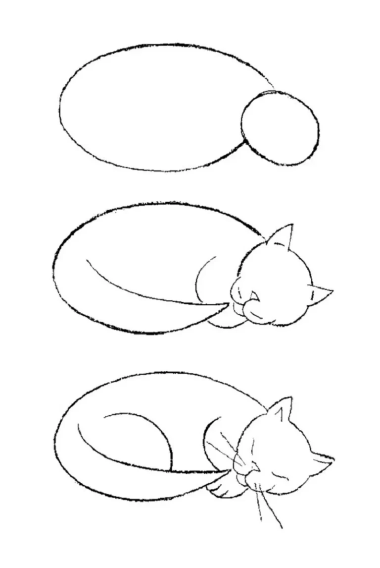 Нарисуйте Милого Котенка С Помощью Простых Инструкций!