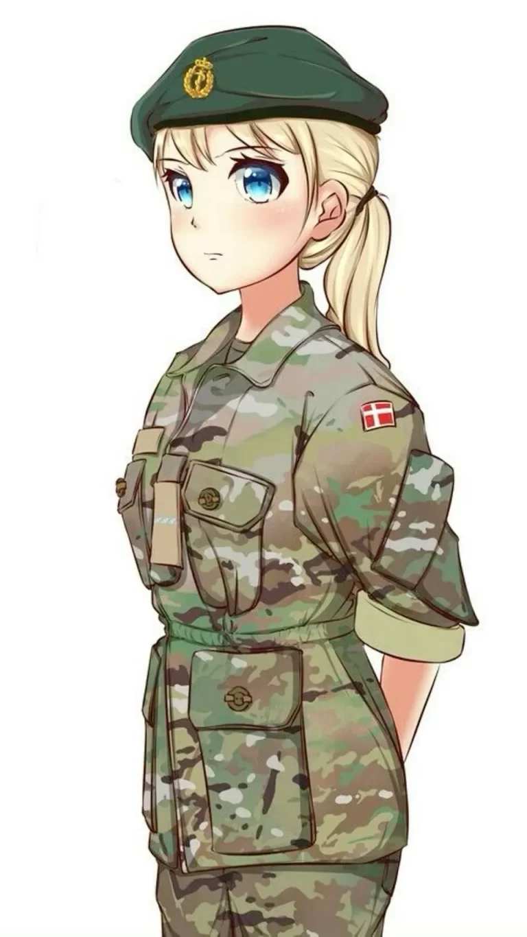 Искусство Военной Силы: Впечатляющий Рисунок Женщины-Военнослужащей