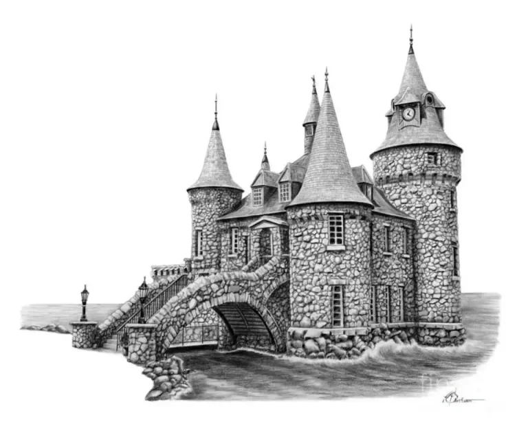 Замок карандашом
